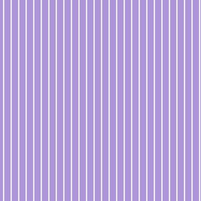 Small Lavender Pin Stripe Pattern Vertical in White