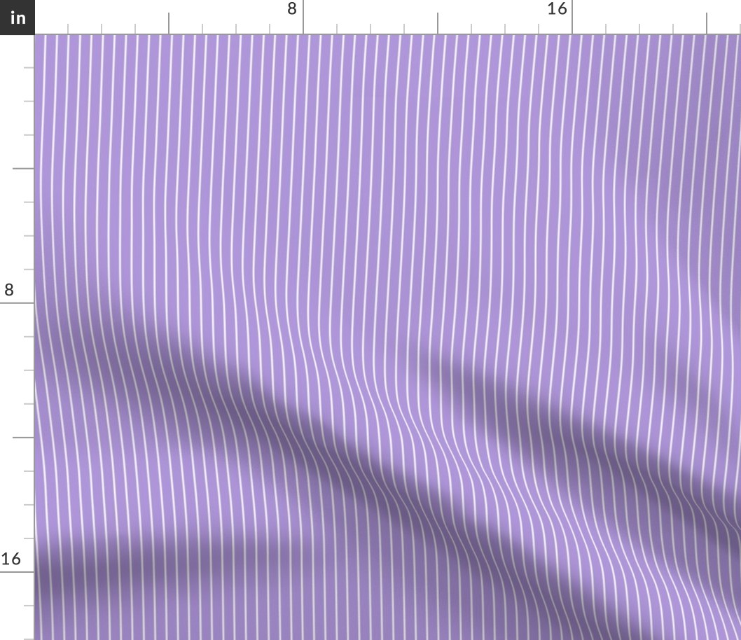 Small Lavender Pin Stripe Pattern Vertical in White