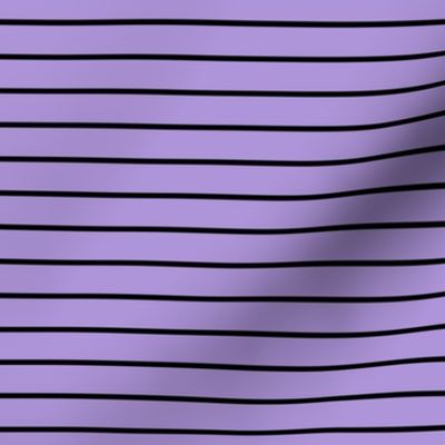 Lavender Pin Stripe Pattern Horizontal in Black