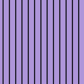 Lavender Pin Stripe Pattern Vertical in Black