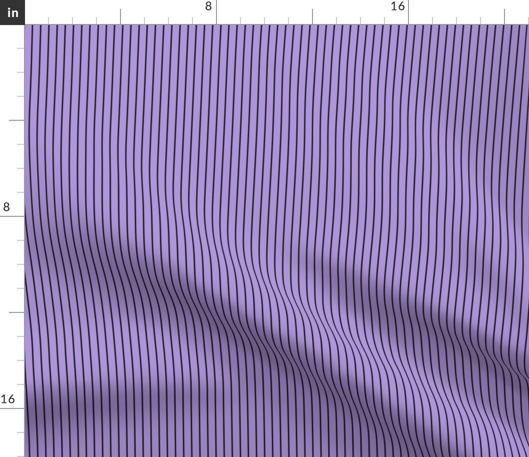 Small Lavender Pin Stripe Pattern Vertical in Black