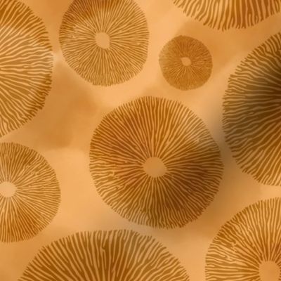 Mushroom Spore Print Dark (marigold)