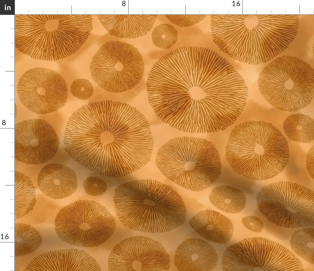 Mushroom Spore Print Dark (marigold)