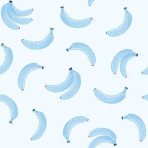 Halftone Blue Bananas and Bunches