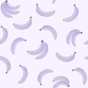 Halftone Purple Bananas and Banana Bunches Tropical Fruit Pattern