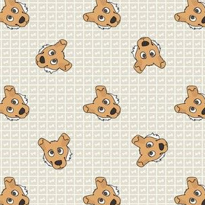  Hand drawn cute smooth collie breed dog seamless pattern. 