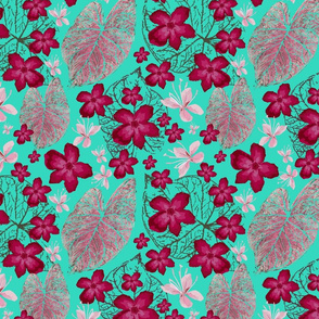 Dance of the Caladiums Sea Green