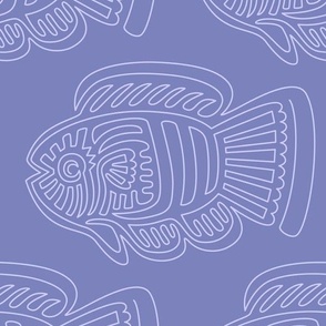 Continuous Line Fish Periwinkle large