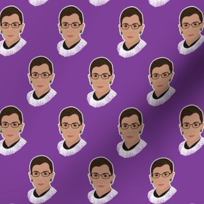 RBG Ruth Bader Ginsgurg on Purple