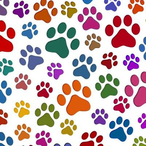 Multi coloured cat paws 14 inch