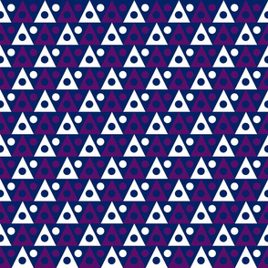 60s mod triangles navy and purple