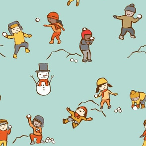 Snowball Fight {Blue} large scale