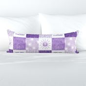 You are my sunshine wholecloth - multi - suns patchwork - face -  purple  - C20BS