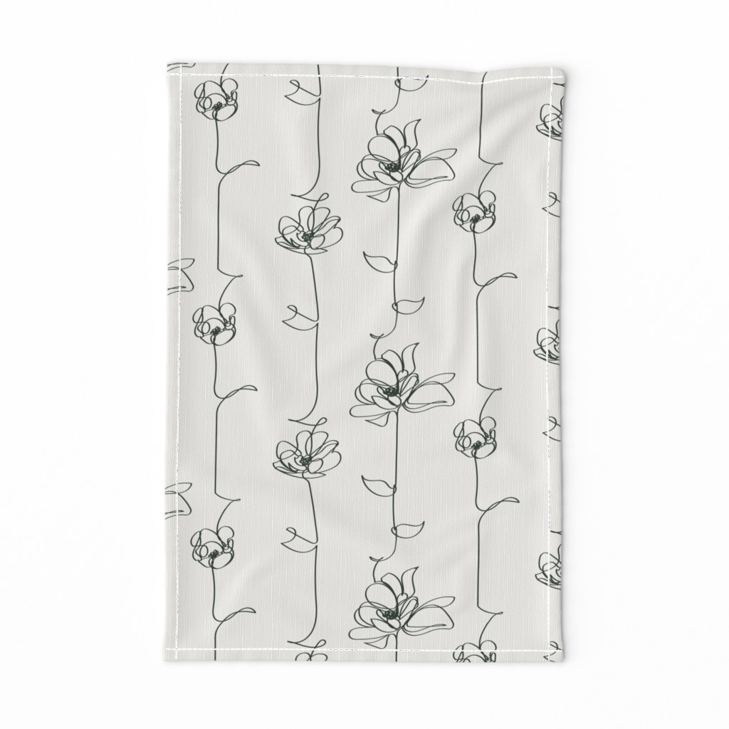 One Line Floral  - Large Scale