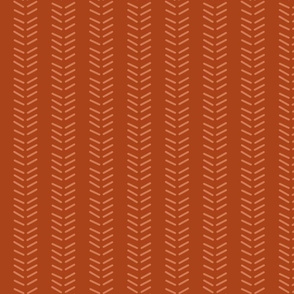 Mudcloth 3 Inverted & Vertical - Dark Orange
