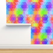 Abstract Geometric pattern with bright colored rhombus. rainbow color