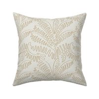 Golden Palm Leaves - Continuous Line Contour / Small