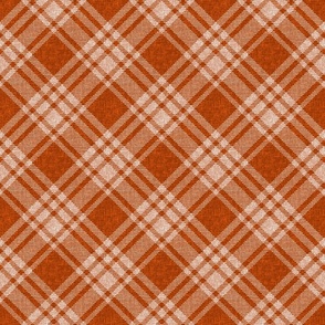 Dark Academia Plaid copper orange diagonal