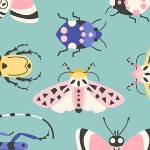 retro insects