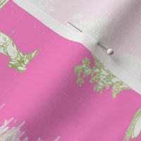 Hamptons Golf Toile Pink Sorbet and Willow