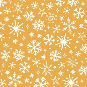 Let it snow. Yellow background.