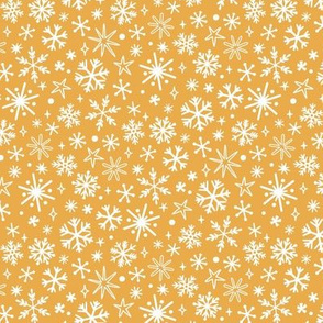 Let it snow. Yellow background. Small scale