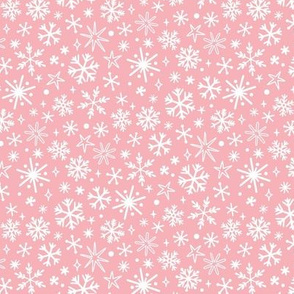 Let it snow. Pink background. Small scale