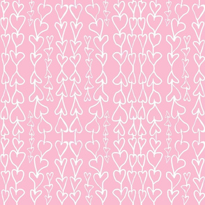 Pink Valentine Heart Chains