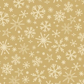 Golden snowflakes.  Big scale