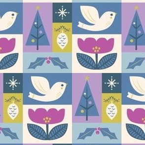 scandi xmas icons plum