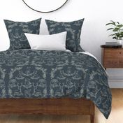 Woodland Animals Damask Pattern