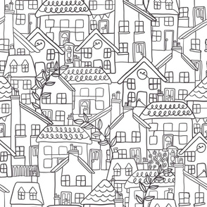Continuous line houses
