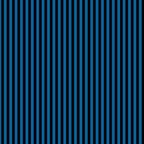 Small French Blue Bengal Stripe Pattern Vertical in Black