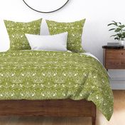 medium scale - deep woods damask - jalapeno