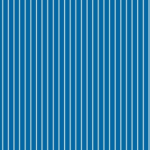 Small French Blue Pin Stripe Pattern Vertical in White