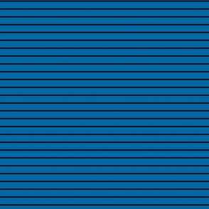 Small French Blue Pin Stripe Pattern Horizontal in Black