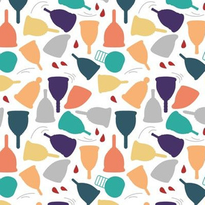 Menstrual Cups Retro Bold on White