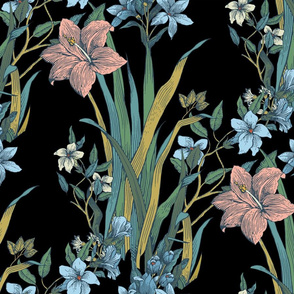 wildflowers (black )