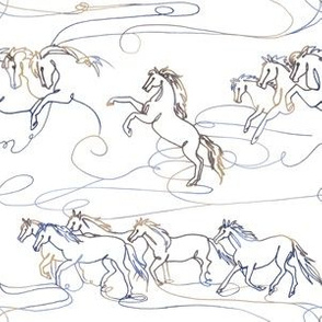 Horses in motion