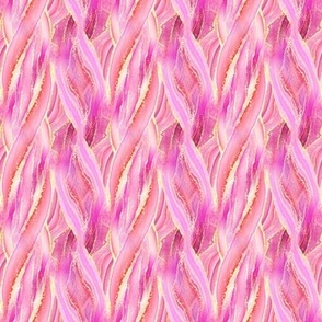 SMALL SPARKLING PINK CRAZY STRIPES BRAID FLWRHT