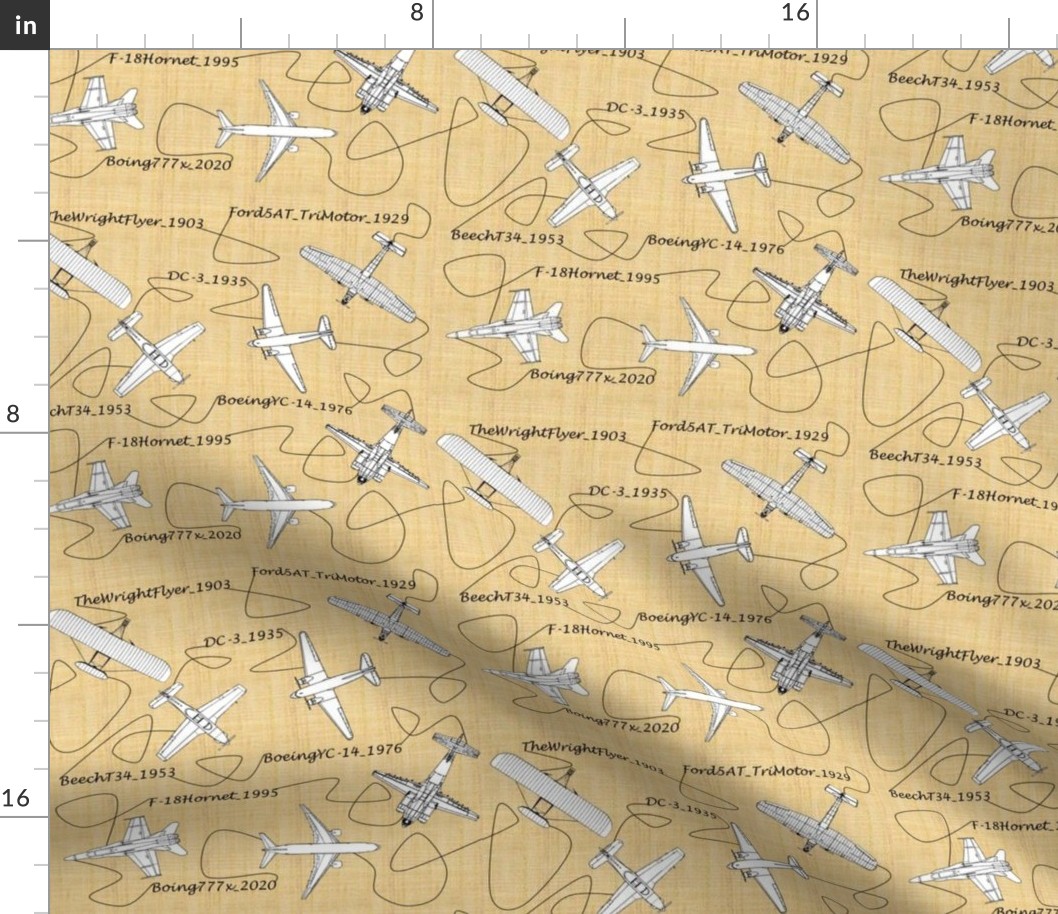 Continuous Line Timeline - Aviation