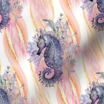 seahorse pink underwater dream world FLWHRT