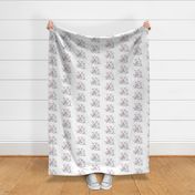 Arctic Fox Family Design Fabric