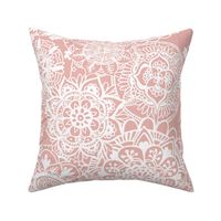 Pink and White Mandala Pattern