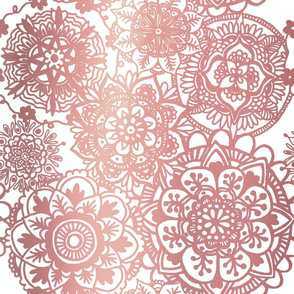 Rose Gold Mandala Pattern