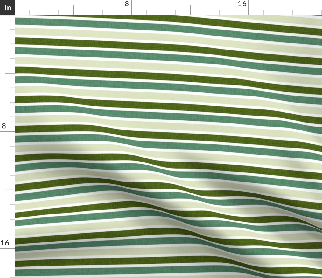 Green Linen Stripes