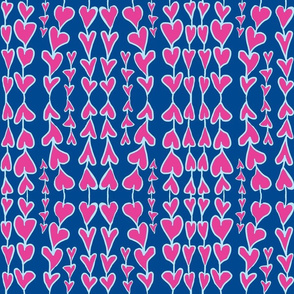 candy valentine heart chain -  navy blue