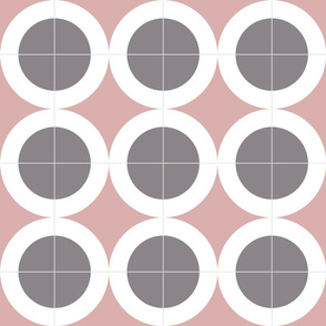 Hydraulic tile pattern // old rose and grey