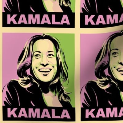 Kamala Harris Poster Pink Green
