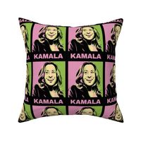 Kamala Harris Pink Green on Black